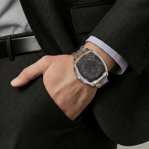 Marc Ecko Simulated Diamond Silver Mens Watch